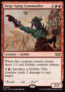 Siege-Gang Commander - Commander: Tarkir: Dragonstorm (Rare) [TDC-232] - JotaCards - Tu Tienda de TCG