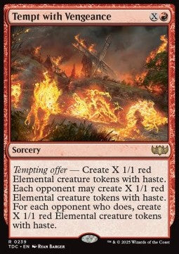 Tempt with Vengeance - Commander: Tarkir: Dragonstorm (Rare) [TDC-239] - JotaCards - Tu Tienda de TCG