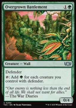 Overgrown Battlement - Commander: Tarkir: Dragonstorm (Uncommon) [TDC-264] - JotaCards - Tu Tienda de TCG