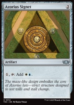 Azorius Signet - Commander: Tarkir: Dragonstorm (Uncommon) [TDC-312] - JotaCards - Tu Tienda de TCG