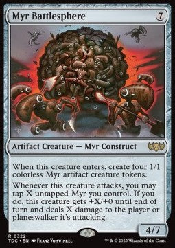Myr Battlesphere - Commander: Tarkir: Dragonstorm (Rare) [TDC-322] - JotaCards - Tu Tienda de TCG