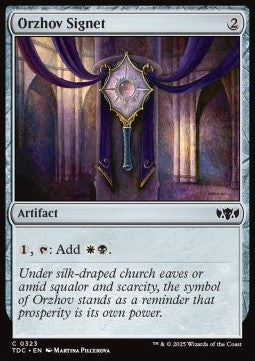 Orzhov Signet - Commander: Tarkir: Dragonstorm (Common) [TDC-323] - JotaCards - Tu Tienda de TCG