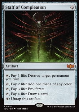 Staff of Compleation - Commander: Tarkir: Dragonstorm (Mythic) [TDC-326] - JotaCards - Tu Tienda de TCG