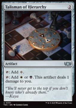 Talisman of Hierarchy - Commander: Tarkir: Dragonstorm (Uncommon) [TDC-331] - JotaCards - Tu Tienda de TCG