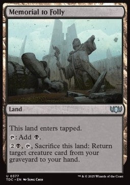 Memorial to Folly - Commander: Tarkir: Dragonstorm (Uncommon) [TDC-377] - JotaCards - Tu Tienda de TCG