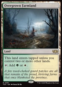 Overgrown Farmland - Commander: Tarkir: Dragonstorm (Rare) [TDC-381] - JotaCards - Tu Tienda de TCG