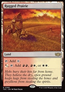 Rugged Prairie - Commander: Tarkir: Dragonstorm (Rare) [TDC-389] - JotaCards - Tu Tienda de TCG