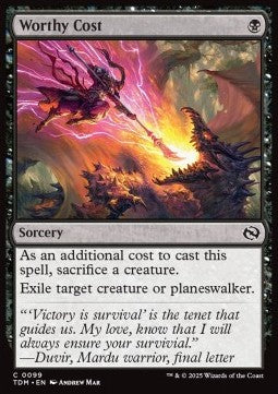 Worthy Cost - Tarkir: Dragonstorm (Common) [TDM-99] - JotaCards - Tu Tienda de TCG