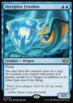 Deceptive Frostkite - Commander: Tarkir: Dragonstorm (Rare) [TDC-19] - JotaCards - Tu Tienda de TCG