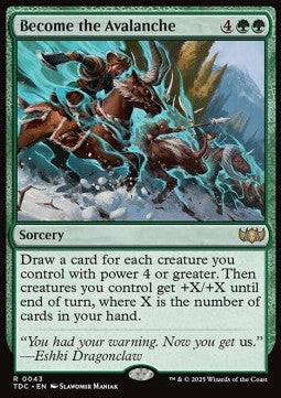 Become the Avalanche - Commander: Tarkir: Dragonstorm (Rare) [TDC-43] - JotaCards - Tu Tienda de TCG