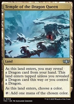 Temple of the Dragon Queen - Commander: Tarkir: Dragonstorm (Uncommon) [TDC-104] - JotaCards - Tu Tienda de TCG