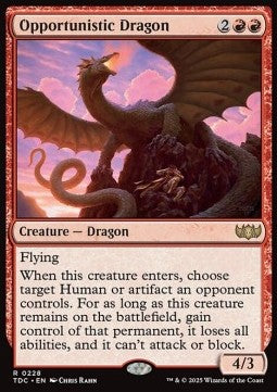 Opportunistic Dragon - Commander: Tarkir: Dragonstorm (Rare) [TDC-228] - JotaCards - Tu Tienda de TCG