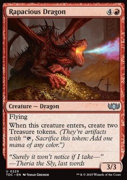 Rapacious Dragon - Commander: Tarkir: Dragonstorm (Uncommon) [TDC-229] - JotaCards - Tu Tienda de TCG
