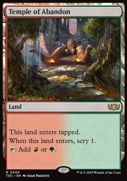 Temple of Abandon - Commander: Tarkir: Dragonstorm (Rare) [TDC-400] - JotaCards - Tu Tienda de TCG