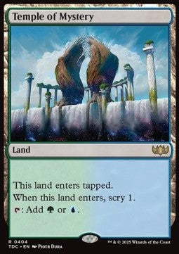Temple of Mystery - Commander: Tarkir: Dragonstorm (Rare) [TDC-404] - JotaCards - Tu Tienda de TCG