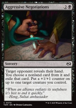 Aggressive Negotiations - Tarkir: Dragonstorm (Common) [TDM-70] - JotaCards - Tu Tienda de TCG