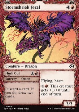Stormshriek Feral // Flush Out - Tarkir: Dragonstorm: Extras (Common) [XTDM-304] - JotaCards - Tu Tienda de TCG