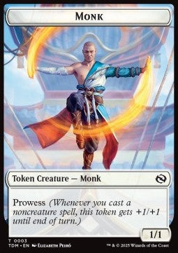Monk Token (W 1/1 Prowess) // Elemental Token (UR 4/4) - Tarkir: Dragonstorm: Tokens (Token) [TTDM-CT 3/27] - JotaCards - Tu Tienda de TCG