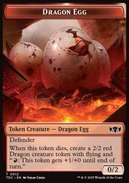 Dragon Egg Token (R 0/2) // Dragon Token (R 2/2) - Tarkir: Dragonstorm: Tokens (Token) [TTDM-CT 12/13] - JotaCards - Tu Tienda de TCG