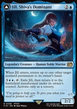 Jill, Shiva's Dominant // Shiva, Warden of Ice - Magic: The Gathering - FINAL FANTASY (Rare) [FIN-58] - JotaCards - Tu Tienda de TCG