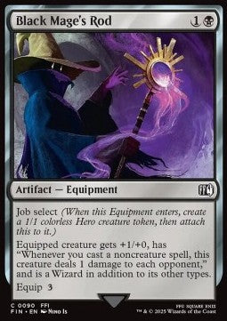 Black Mage's Rod - Magic: The Gathering - FINAL FANTASY (Common) [FIN-90] - JotaCards - Tu Tienda de TCG