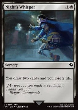 Night's Whisper - Commander: Magic: The Gathering - FINAL FANTASY (Common) [FIC-280] - JotaCards - Tu Tienda de TCG