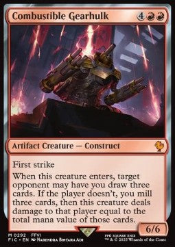 Combustible Gearhulk - Commander: Magic: The Gathering - FINAL FANTASY (Mythic) [FIC-292] - JotaCards - Tu Tienda de TCG