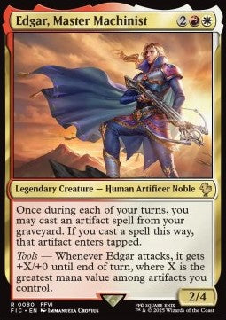 Edgar, Master Machinist - Commander: Magic: The Gathering - FINAL FANTASY (Rare) [FIC-80] - JotaCards - Tu Tienda de TCG