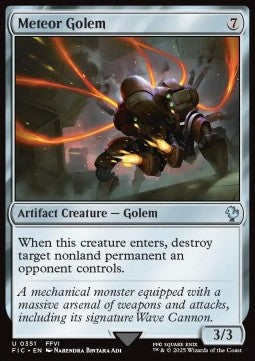 Meteor Golem - Commander: Magic: The Gathering - FINAL FANTASY (Uncommon) [FIC-351] - JotaCards - Tu Tienda de TCG