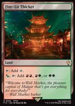 Fire-Lit Thicket - Commander: Magic: The Gathering - FINAL FANTASY (Rare) [FIC-392] - JotaCards - Tu Tienda de TCG