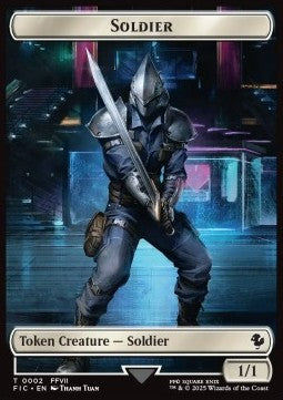 Soldier Token (W 1/1) // Rebel Token (R 2/2) (V.1) - Magic: The Gathering - FINAL FANTASY: Tokens (Token) [TFIN-CT 2/7] - JotaCards - Tu Tienda de TCG