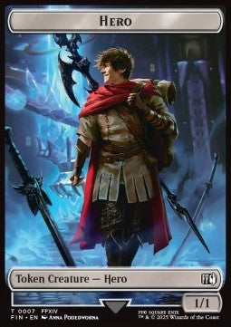 Hero Token (W 1/1) // Wizard Token (B 0/1) (V.2) - Magic: The Gathering - FINAL FANTASY: Tokens (Token) [TFIN-T 7/15] - JotaCards - Tu Tienda de TCG