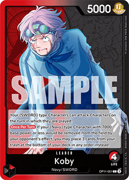 Koby (OP11-001) (V.1) - A Fist of Divine Speed (Leader) [OP11-001] - JotaCards - Tu Tienda de TCG