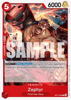 Zephyr (OP11-006) - A Fist of Divine Speed (Common) [OP11-006] - JotaCards - Tu Tienda de TCG