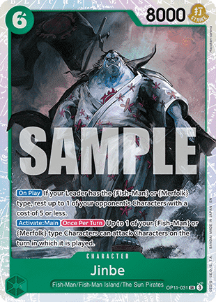 Jinbe (OP11-031) (V.1) - A Fist of Divine Speed (Super Rare) [OP11-031] - JotaCards - Tu Tienda de TCG