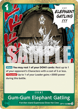 Gum-Gum Elephant Gatling (OP11-038) - A Fist of Divine Speed (Rare) [OP11-038] - JotaCards - Tu Tienda de TCG