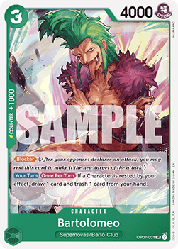 Bartolomeo (OP07-031) - Starter Deck: Green Jewelry Bonney (Uncommon) [ST-24-OP07-031] - JotaCards - Tu Tienda de TCG