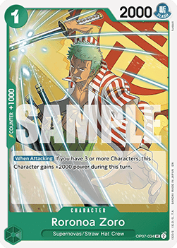 Roronoa Zoro (OP07-034) - Starter Deck: Green Jewelry Bonney (Uncommon) [ST-24-OP07-034] - JotaCards - Tu Tienda de TCG