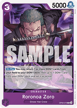 Roronoa Zoro (OP09-076) - Starter Deck: Purple Black Monkey.D.Luffy (Rare) [ST-26-OP09-076] - JotaCards - Tu Tienda de TCG