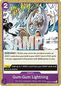 Gum-Gum Lightning (OP09-077) - Starter Deck: Purple Black Monkey.D.Luffy (Uncommon) [ST-26-OP09-077] - JotaCards - Tu Tienda de TCG