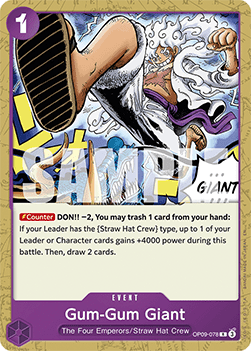 Gum-Gum Giant (OP09-078) - Starter Deck: Purple Black Monkey.D.Luffy (Rare) [ST-26-OP09-078] - JotaCards - Tu Tienda de TCG