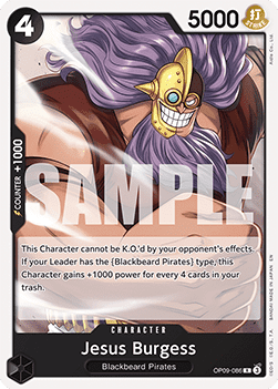 Jesus Burgess (OP09-086) - Starter Deck: Black Marshall.D.Teach (Rare) [ST-27-OP09-083] - JotaCards - Tu Tienda de TCG