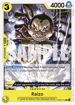 Raizo (OP06-112) - Starter Deck: Green Yellow Yamato (Common) [ST-28-OP06-112] - JotaCards - Tu Tienda de TCG