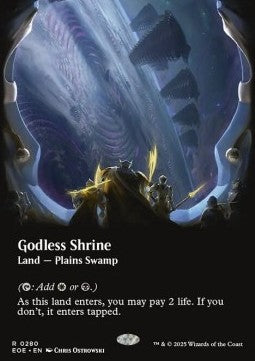 Godless Shrine (V.1) - Edge of Eternities: Extras (Rare) [XEOE-280] - JotaCards - Tu Tienda de TCG