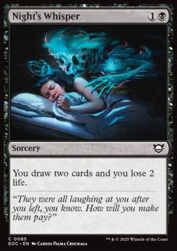 Night's Whisper - Commander: Edge of Eternities (Common) [EOC-85] - JotaCards - Tu Tienda de TCG