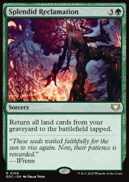 Splendid Reclamation - Commander: Edge of Eternities (Rare) [EOC-108] - JotaCards - Tu Tienda de TCG