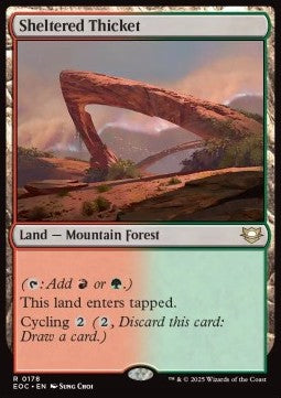 Sheltered Thicket - Commander: Edge of Eternities (Rare) [EOC-178] - JotaCards - Tu Tienda de TCG