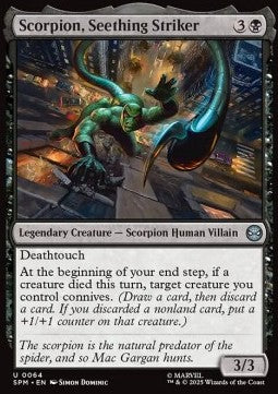 Scorpion, Seething Striker - Magic: The Gathering | Marvel's Spider-Man (Uncommon) [SPM-64] - JotaCards - Tu Tienda de TCG