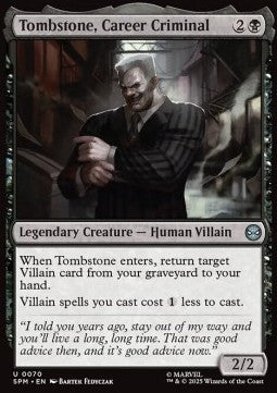 Tombstone, Career Criminal - Magic: The Gathering | Marvel's Spider-Man (Uncommon) [SPM-70] - JotaCards - Tu Tienda de TCG