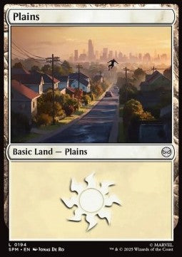 Plains (V.2) - Magic: The Gathering | Marvel's Spider-Man (Land) [SPM-194] - JotaCards - Tu Tienda de TCG